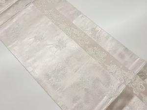 引箔縞に山鉾・草花模様織出し袋帯